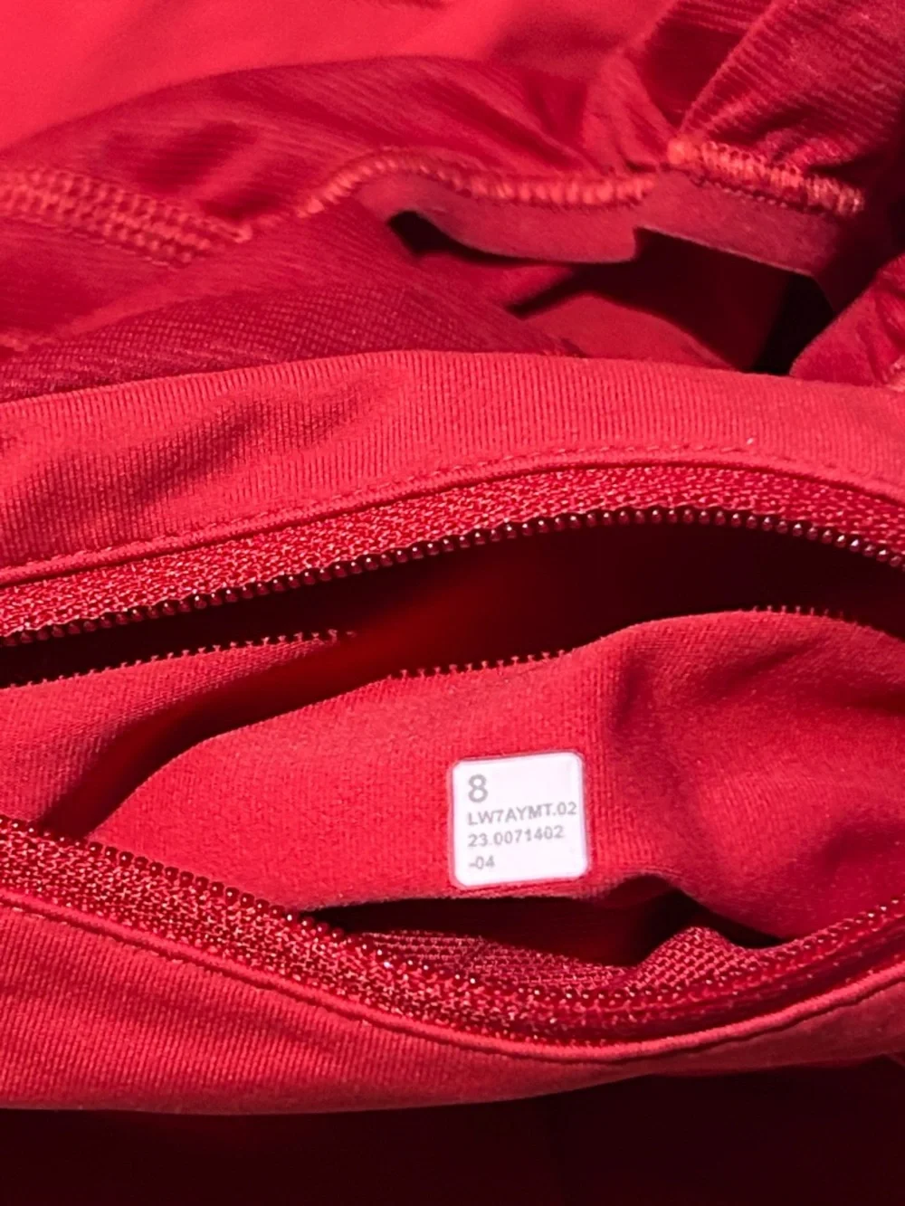 lululemon athletica Women’s Bright Red Athletic Shorts with Built-In Liner - Picture 3 of 3